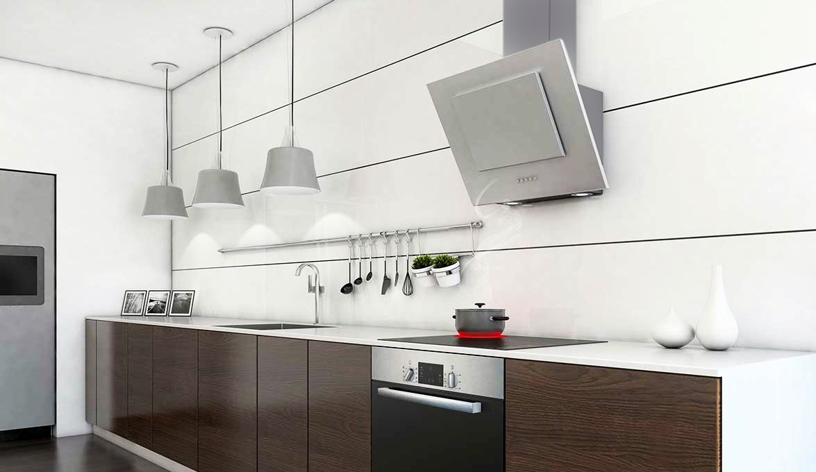 Okap kominowy, przyścienny CIARKO NTI 60 Inox (600mm; kolor inox) - obrazek 2