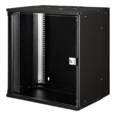 Szafa sieciowa wisząca 19" 12U, SOHO PRO 595 x 540 x 400 mm, drzwi szyba, czarny, niezłożona, 60kg