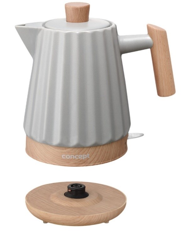 Czajnik elektryczny ceramiczny RK0091 CONCEPT szary - obrazek 2