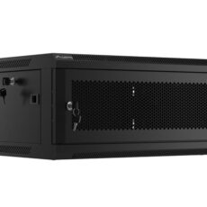 SZAFA INSTALACYJNA RACK WISZĄCA 19" 4U 600X450 CZARNA DRZWI PERFOROWANE LANBERG (FLAT PACK)