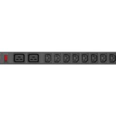 LANBERG LISTWA ZASILAJĄCA RACK 19" PDU PDU-02I1908I-0200-C20-BK (1U, 16A, 2X C19, 8X IEC C13, 2M, WTYK C20)