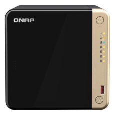 Qnap TS-464-8G, Tower, 4 x 2.5"/3.5" SATA , Intel Celeron N5105/N5095 4C/4T, 8 GB DDR4 onboard not expandable, 2 x 2.5GbE, optional 10GbE, External adapter (PSU)