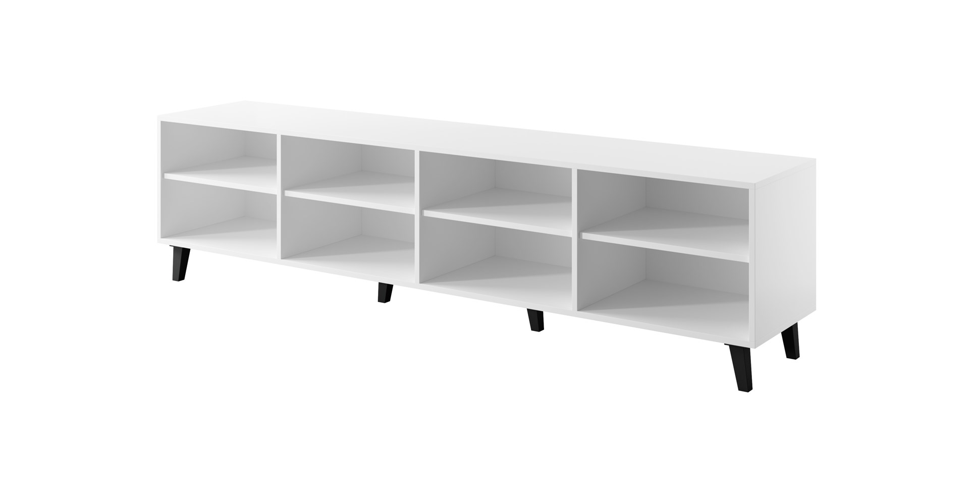 Szafka RTV FARO 200x42x52 biały mat + dąb craft - obrazek 2