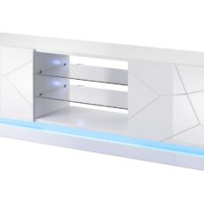 Szafka RTV QIU 200 MDF biały połysk/ biały połysk