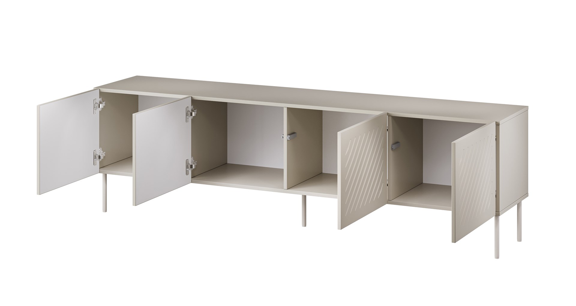 Szafka RTV SIENA 200x40x60 kaszmir mat - obrazek 2