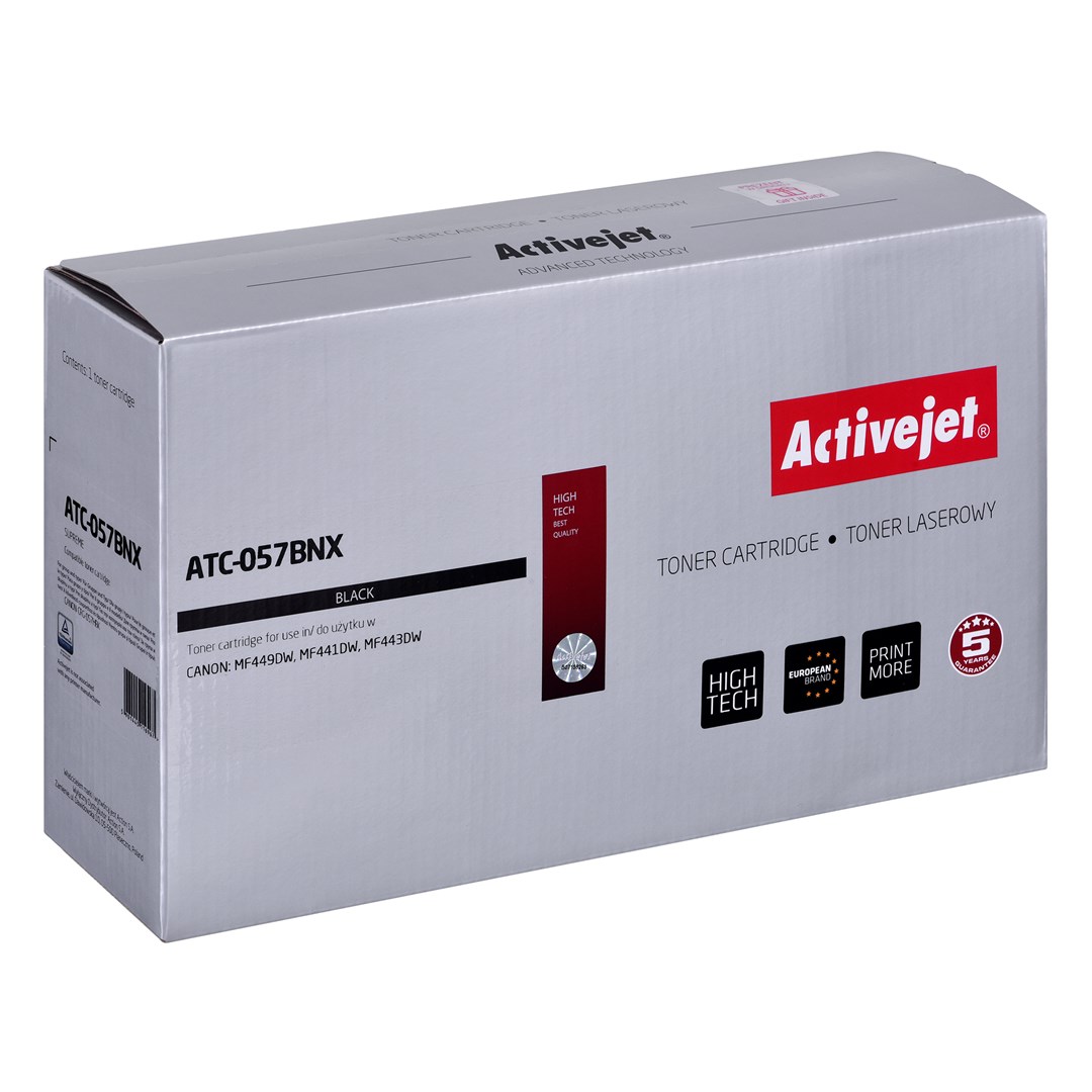 Activejet ATC-057BNX Toner (zamiennik  Canon CRG-057HBK; CRG057H; Supreme; 10000 stron; czarny) z CHIP