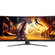 Monitor AOC CU34G4 34" Szybkie VA UWQHD 21:9 180 Hz 1 ms 3440 x 1440 pikseli 300 cd/m2 Ilość portów HDMI: 2 Czarny