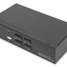 Przełącznik KVM, 4-portowy, pojedynczy wyświetlacz, 4K, HDMI