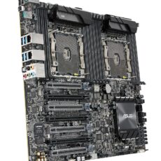ASUS WS C621E SAGE Intel C621, 2x Socket P (LGA 3647), 12x EEB Workstation DDR4 2933 RDIMM/LRDIMM, Aspeed AST2500 with 64 MB VRAM , 7x PCIe 3.0, 10 x SATA, 4x U.2, 1x M.2 Socket 3, 2x 1Gb I210-AT,  Realtek S1220A 7.1, EEB Workstation