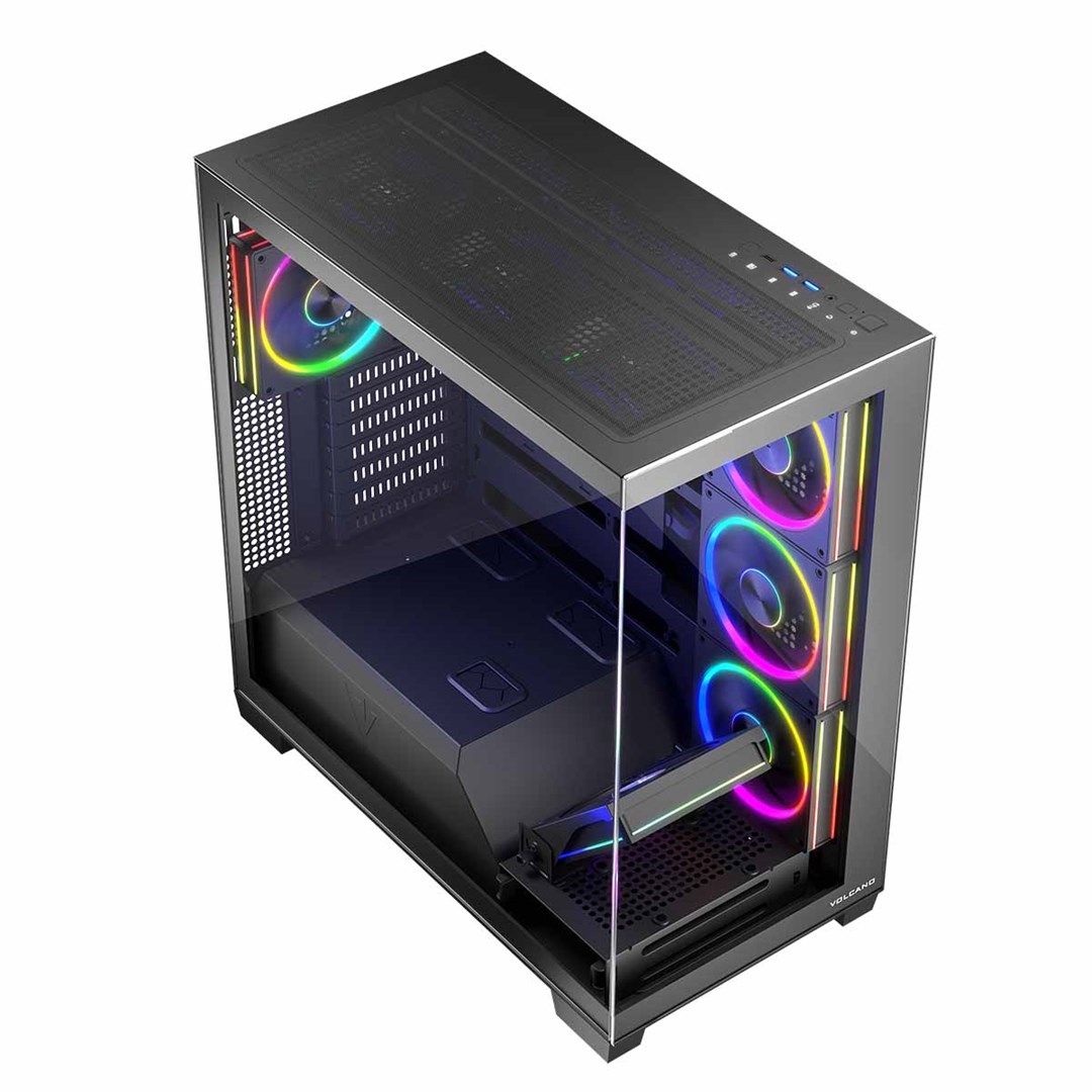 MODECOM OBUDOWA VOLCANO STELLAR ARGB MIDI 8F BLACK - obrazek 2
