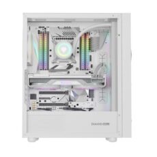 NATEC OBUDOWA GAMINGOWA GENESIS DIAXID 605 ARGB MIDI TOWER USB-C Z OKNEM BIAŁA