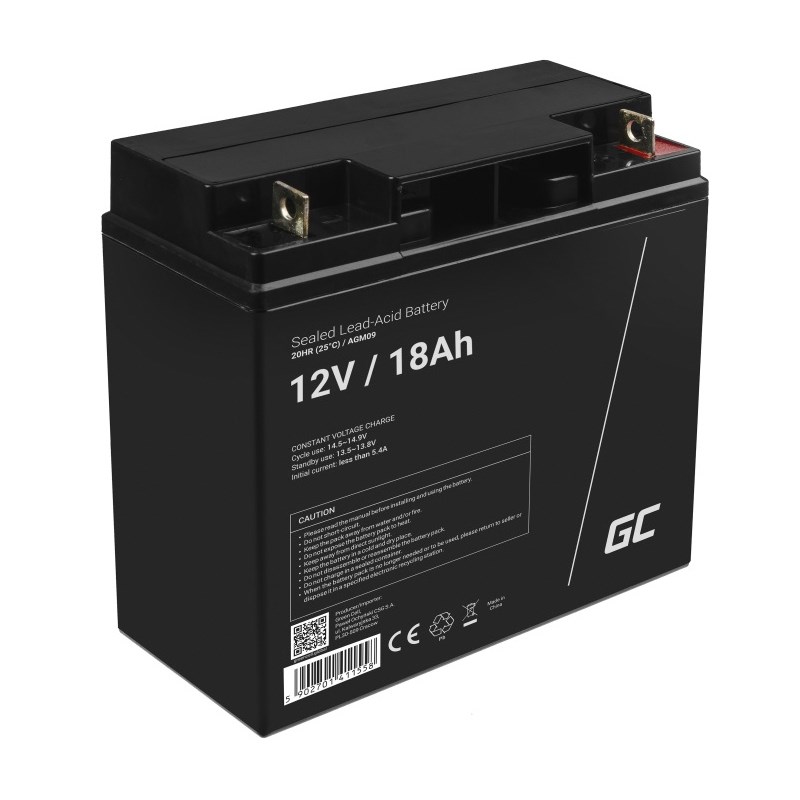 GREEN CELL AKUMULATOR ŻELOWY AGM09 12V 18AH (WYPRZEDAŻ)