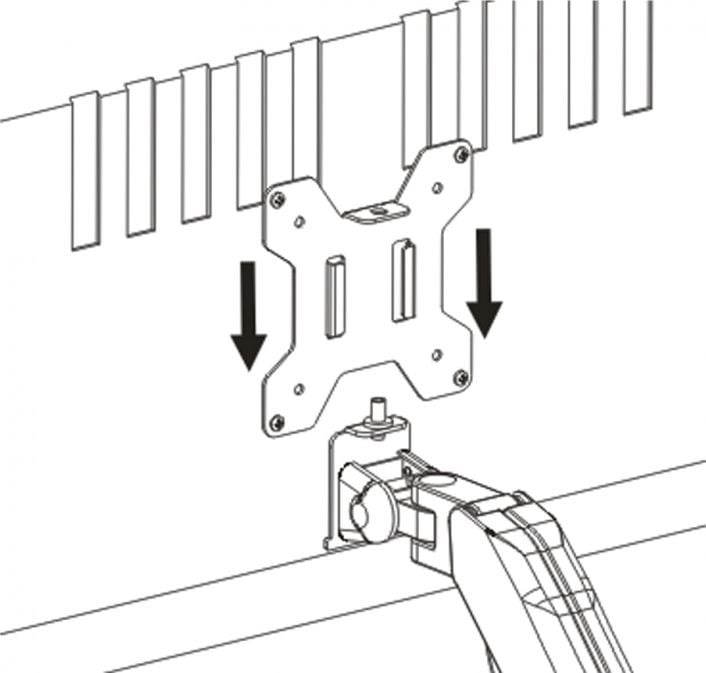 ART L-11GD - biurkowy uchwyt do monitora 13-27"
