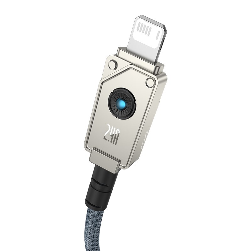 Kabel Baseus Unbreakable USB-IP 2.4A 2m (biały) - obrazek 2