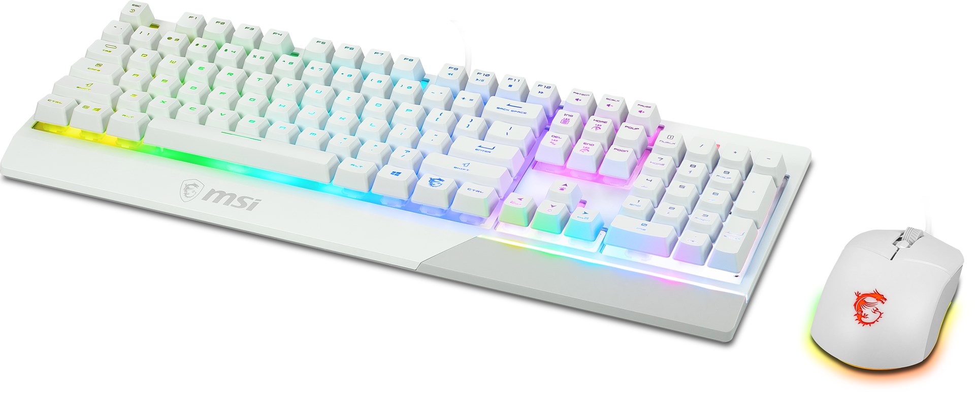 Zestaw klawiatura + mysz MSI VIGOR GK30 COMBO White - obrazek 2