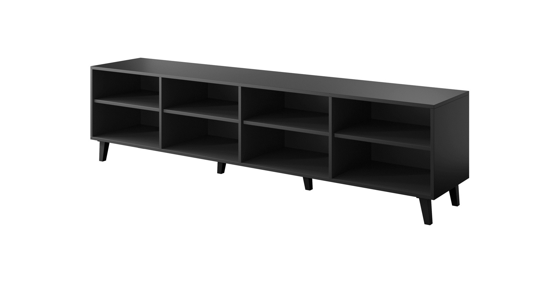 Szafka RTV FARO 200x42x52 czarny mat + dąb craft - obrazek 2