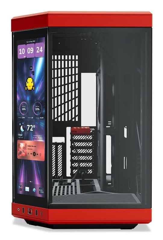 HYTE Y70 Touch Infinite Midi Tower Czarny, Kolor wiśniowy - obrazek 2