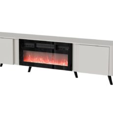Szafka RTV VOLARE 200x39x49 kaszmir + kominek
