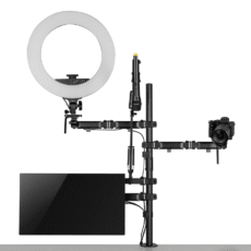 Uchwyt na monitor mikrofon kamerę i naświetlacz All-In-One Studio NanoRS, YouTube, 17"-32", max. 9kg, RS164