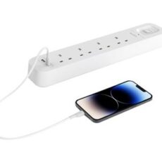 Listwa zasilająca Belkin Power Surge 4-PORT + 1xUSB-A +1xUSB-C 2.4A PD 525J 2m White Schuko
