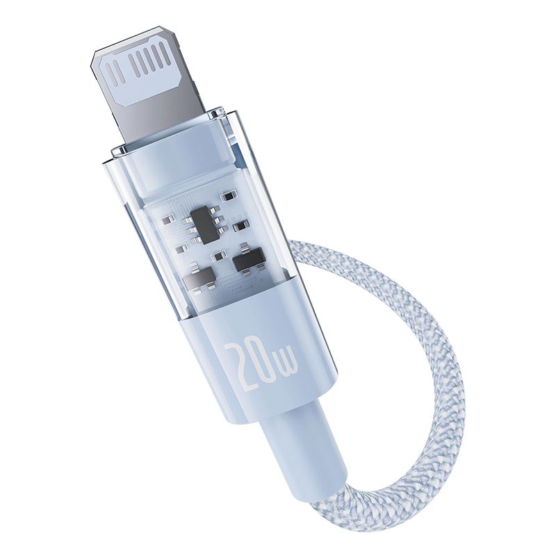 Kabel Baseus Gem USB C-IP 20W 1m (niebieski) - obrazek 2