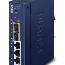 PLANET Industrial L2/L4 4-Port Zarządzany L2/L4 Gigabit Ethernet (10/100/1000) Niebieski