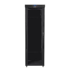 LANBERG SZAFA STOJĄCA RACK 19" 47U 800X1000 DRZWI SZKLANE LCD CZARNA FF01-8047-12BL (FLAT PACK)
