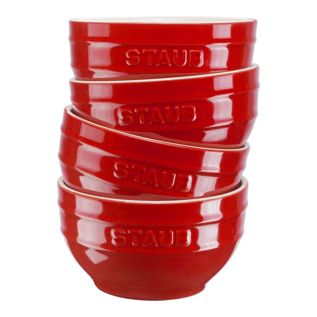 Staub Ceramique Zestaw misek 0,7 l Okrągły Ceramika Czerwony 4 szt.