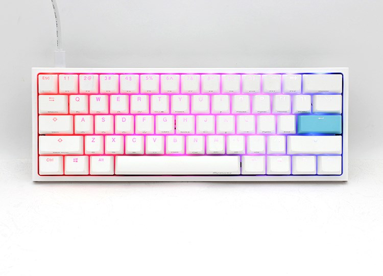 Klawiatura Gaming USB QWERTZ niemiecka Ducky DKON2061ST Biały - obrazek 2