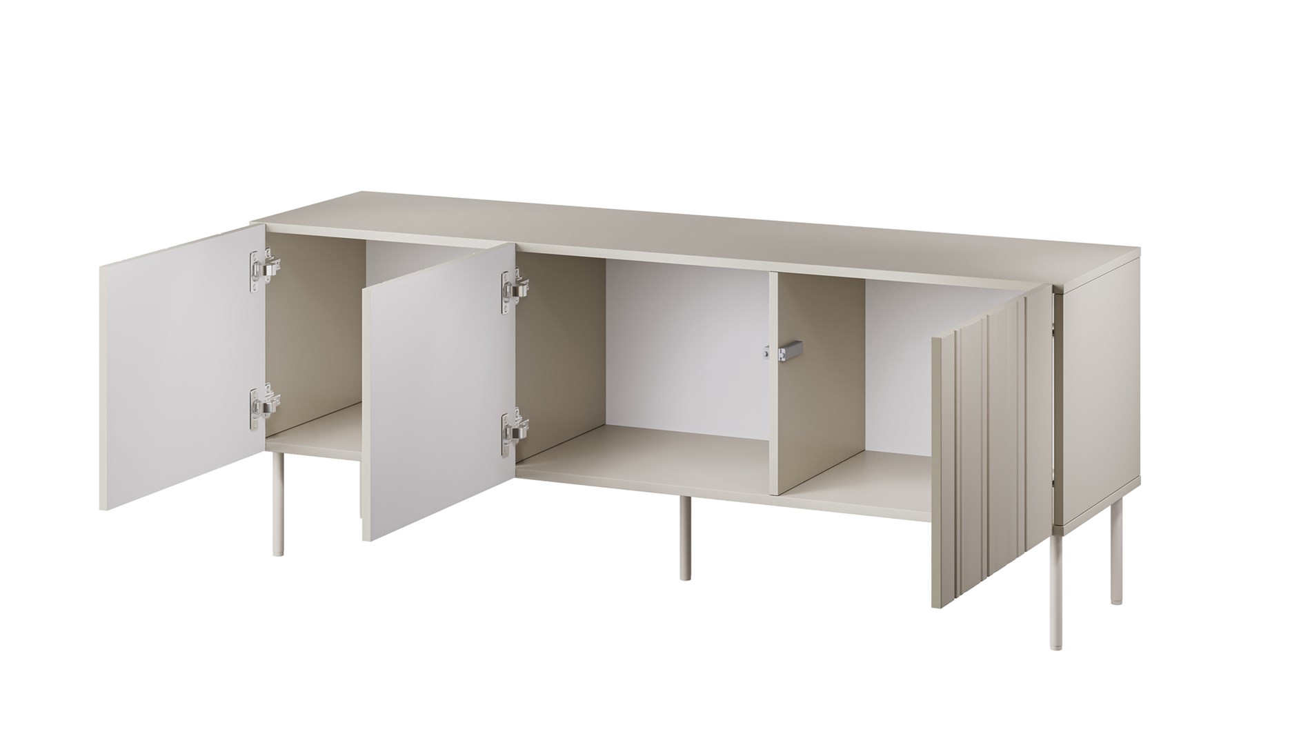 Szafka RTV ISLA 150,5x40x60 kaszmir mat - obrazek 2
