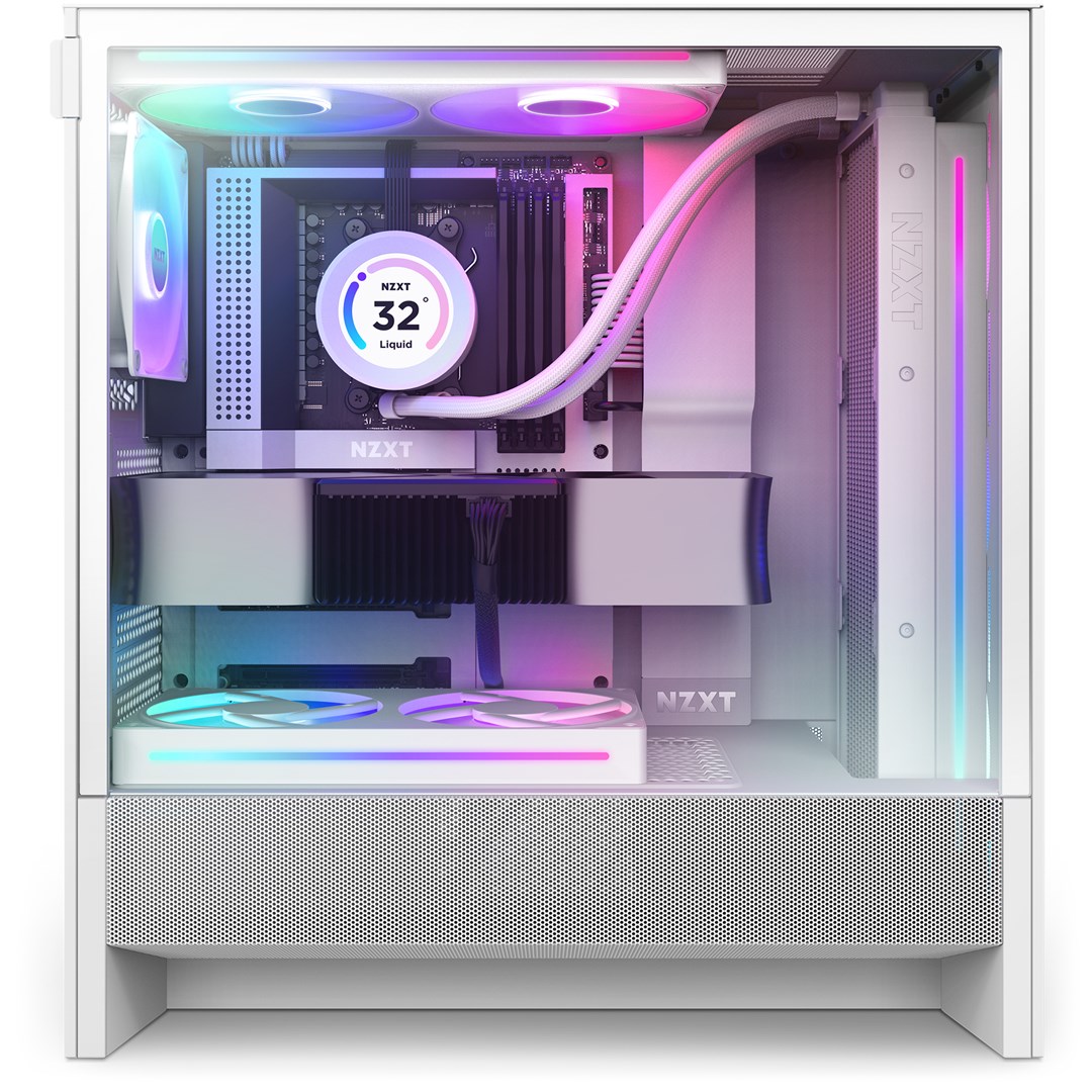 NZXT H5 Flow RGB Midi Tower Biały - obrazek 2