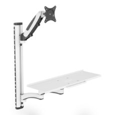 Ramię naścienne pojedyncze 1xLCD + klawiatura, max. 32" i 8kg uchylno-obrotowe 360° (PIVOT)