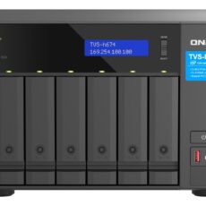 Qnap TVS-h674-i3-16G, Tower, 6 x 2.5"/3.5" SATA, Intel Core i3-12100 4C/8T, 16GB DDR4 SODIMM (Max. 128GB), 2 x 2.5GbE, Single PSU, 250W