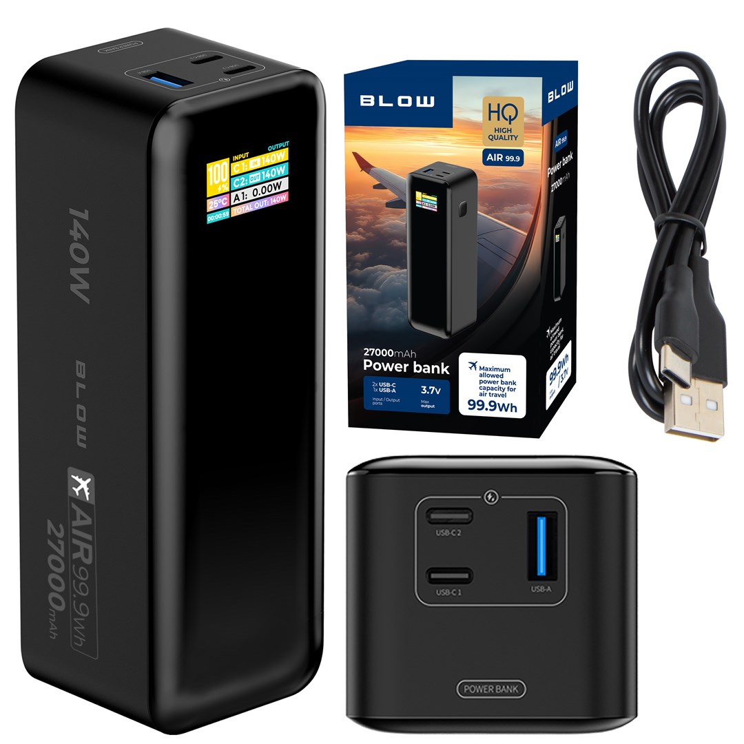 BLOW POWER BANK 27000MAH PD 140W AIR99.9 CZARNY