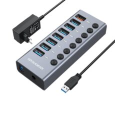 GRAUGEAR G-HUB71-A huby i koncentratory USB 3.2 Gen 1 (3.1 Gen 1) Type-A 5000 Mbit/s