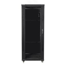 Szafy jednosekcyjna, zamykana na zamek Lanberg FF01-6632-12B (32U; 19'' / 600mm / 600 mm; stojąca; Pełne, Szklane; 800 kg; kolor czarny)