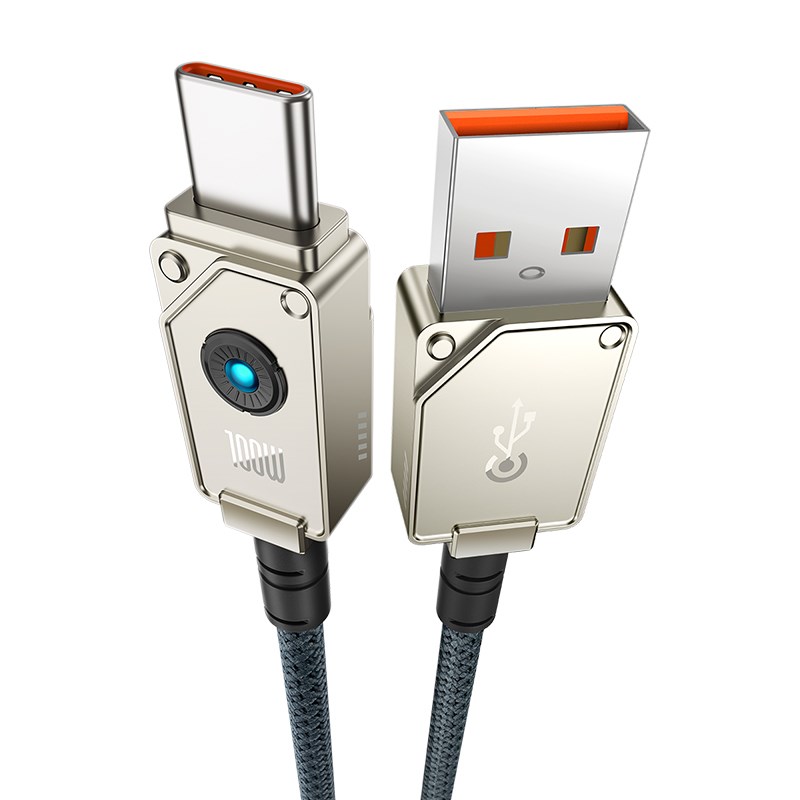 Kabel Baseus Unbreakable USB-USB C 100W 2m (biały) - obrazek 2