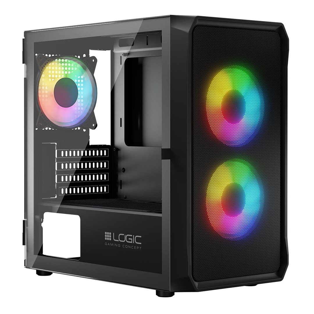 LOGIC OBUDOWA PORTOS ARGB MINI USB 3.0 BLACK - obrazek 2