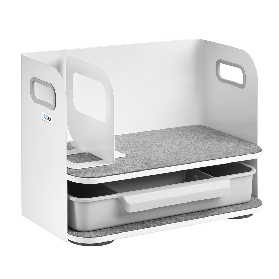 Organizer biurkowy z szufladą Ergo Office, biały, max. 10kg,  ER-440