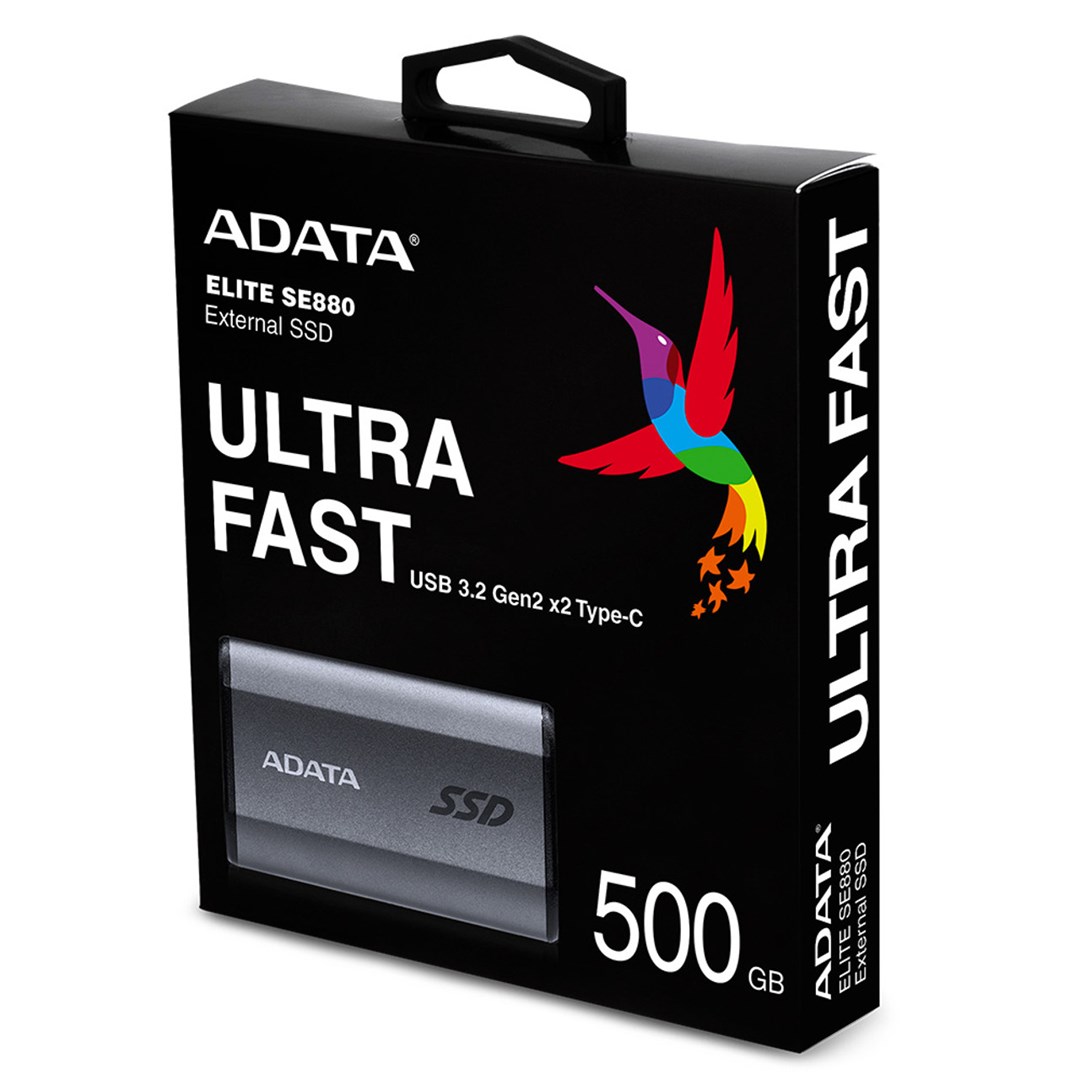 Dysk zewnętrzny SSD ADATA Elite SE880 500GB Szary - obrazek 2