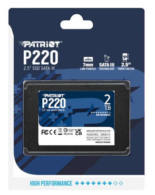 SSD PATRIOT P220 2TB SATA3 2,5" P220S2TB25 - obrazek 2