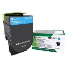 Lexmark 71B20C0 kaseta z tonerem 1 szt. Oryginalny Cyjan