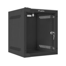 Szafa jednosekcyjna Lanberg WF10-2306-10B (6U; 329mm / 280mm / 310 mm; wisząca; Szklane; 10"; kolor czarny)