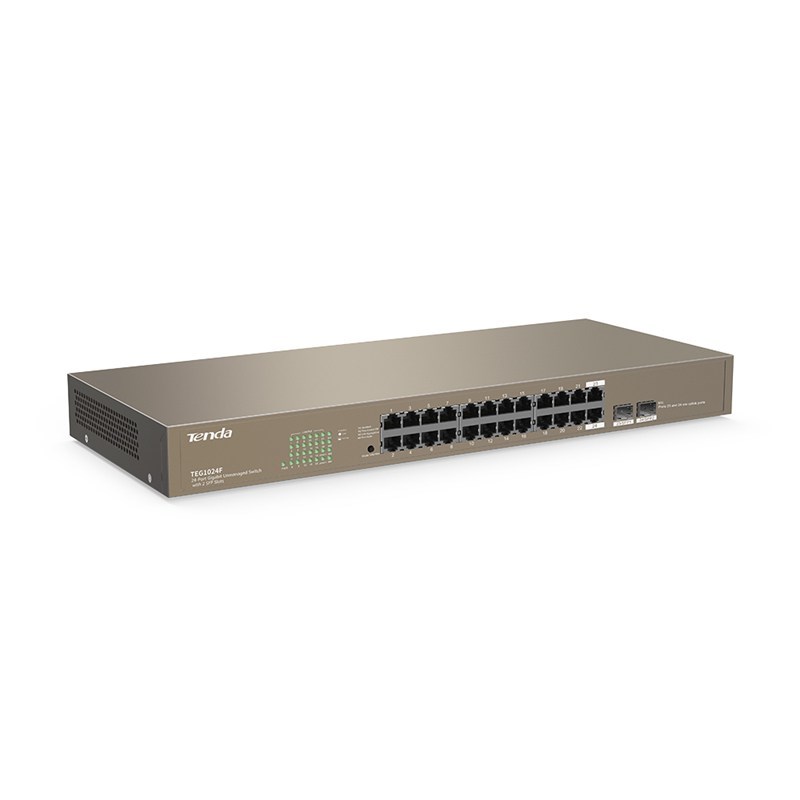 Switch Tenda TEG1024F (24x 10/100/1000Mbps) - obrazek 2