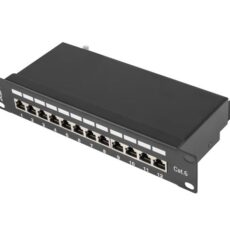 Patch panel Lanberg PPF6-9012-B (1U; 10"; kat. 6; FTP; 12xRJ-45)