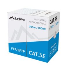 Kabel sieciowy Lanberg LCF5-11CU-0305-S (FTP; 305m; kat. 5e; kolor szary)