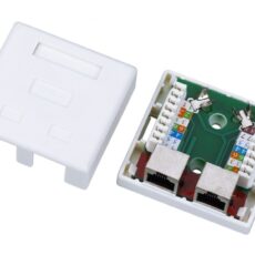 ALANTEC Gniazdo natynkowe STP kat.5e 2xRJ45 GN004 (kolor biały)