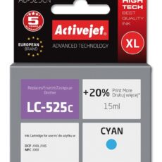 Activejet AB-525CN Tusz (zamiennik Brother LC525C; Supreme; 15 ml; niebieski)