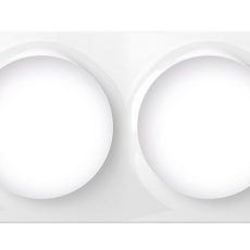 Podwójna ramka ozdobna FIBARO Double Cover Plate, biała (FG-Wx-PP-0003)