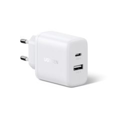 Ładowarka sieciowa Ugreen X227 20W GaN 1x USB-A 1x USB-C - biała